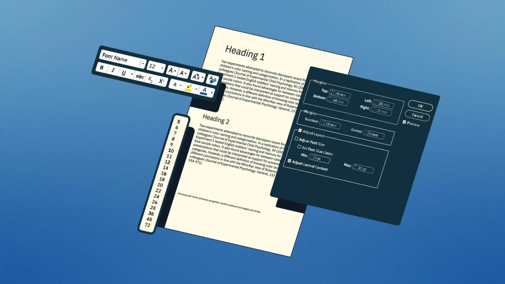 paper with word tool interface